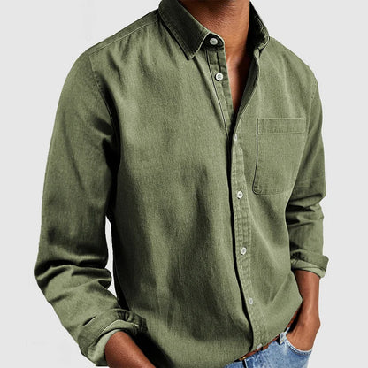 Camisa Confortável para Homens — Corte Relaxado com Botões