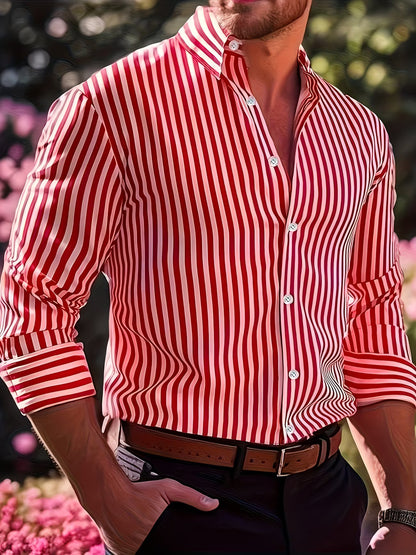 Camisa Elegante com Riscas