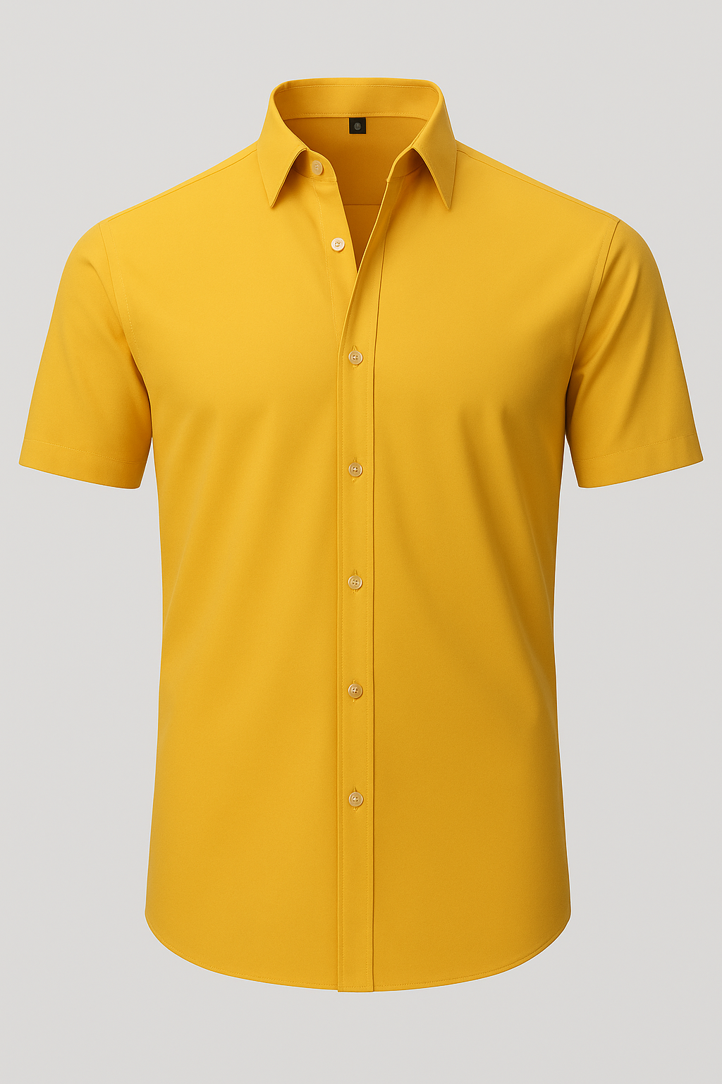 Camisa Não Amassada com Stretch 4-Way – Botões Transparentes