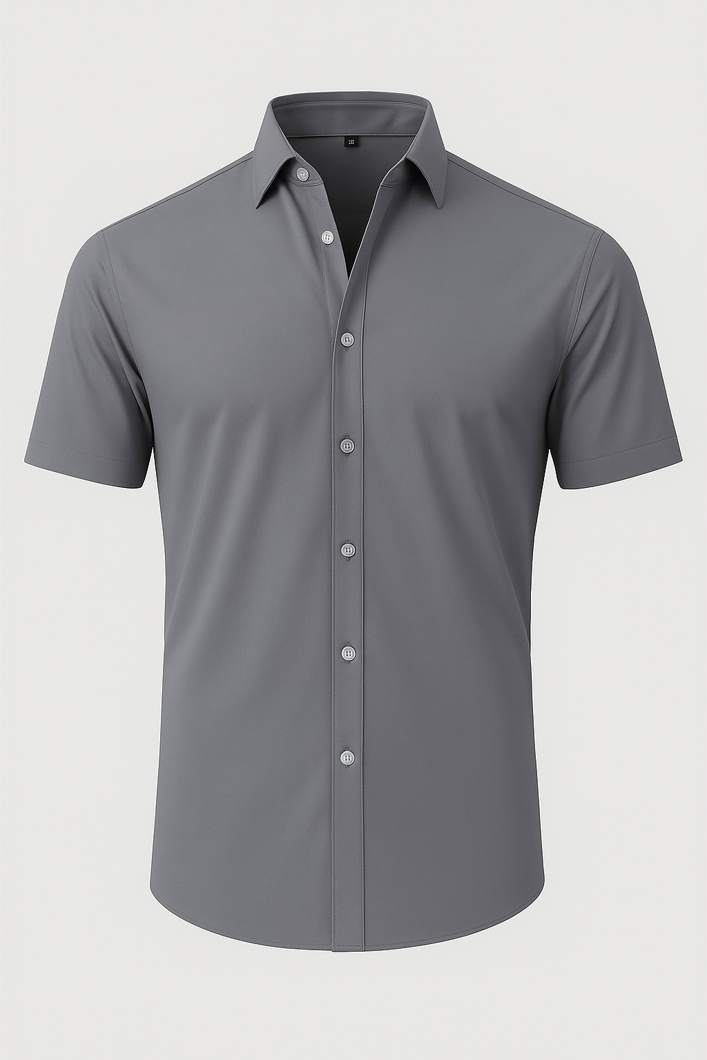 Camisa Não Amassada com Stretch 4-Way – Botões Transparentes