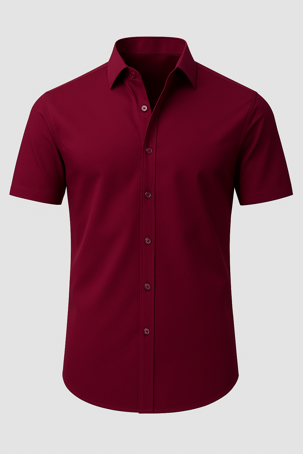 Camisa Não Amassada com Stretch 4-Way – Botões Transparentes