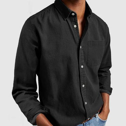 Camisa Confortável para Homens — Corte Relaxado com Botões