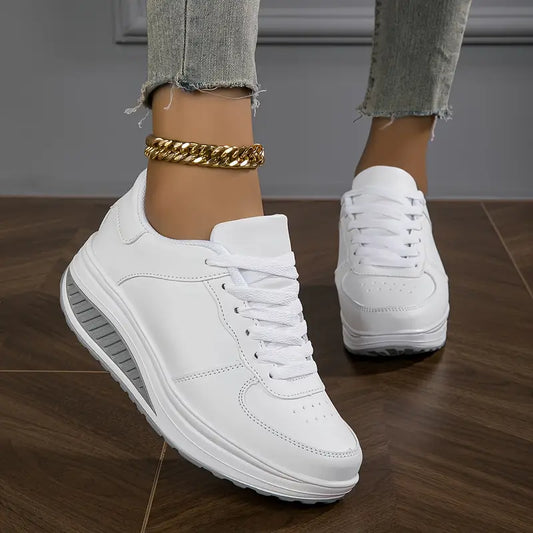 Sapatos Elegantes e Confortáveis - Confortáveis Ténis de Plataforma Casuais