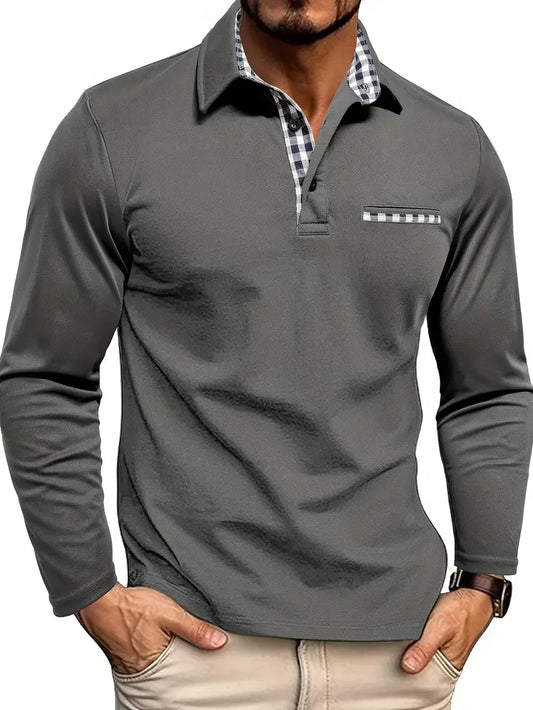 Polo em Malha de Mangas Longas – Conforto Ajustado