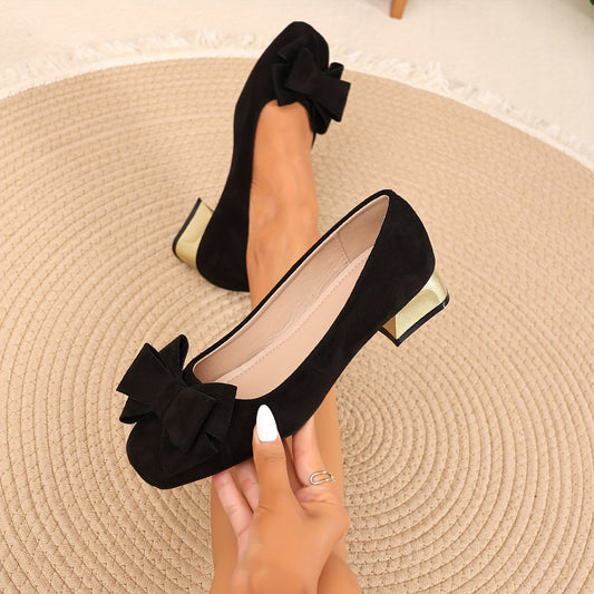 Sapatos Elegantes de Salto Alto com Ponta Quadrada - Elegantes