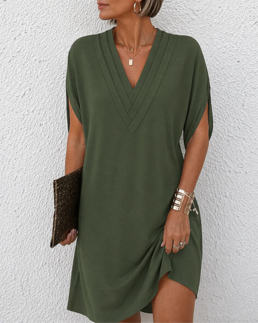 Avènne — Vestido Midi com Decote em V