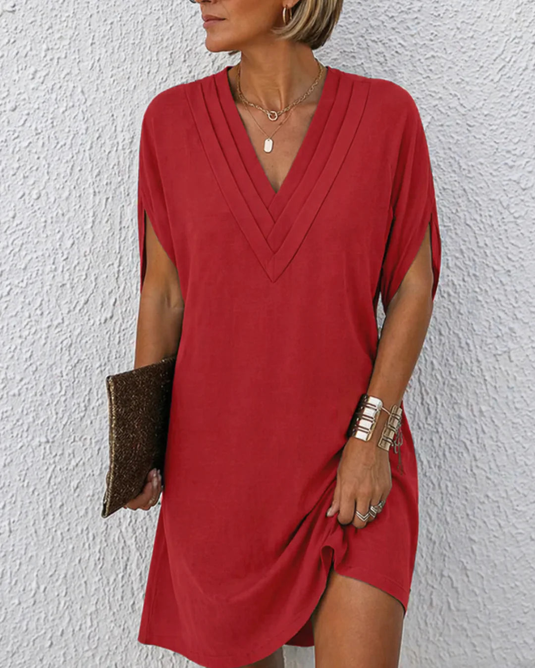 Avènne — Vestido Midi com Decote em V