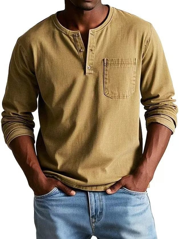 The Weston — T-shirt Henley Vintage