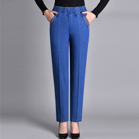 Jeans Femininos — Com Bolso Lateral Elástico